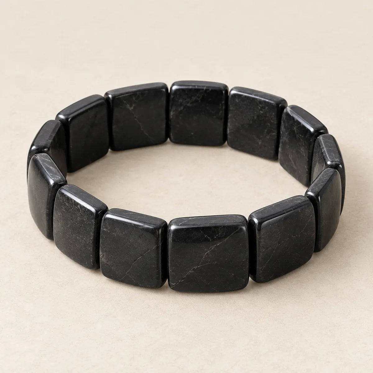 Bracciale Egoist con elementi rettangolari in shungite